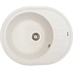 Кам'яна мийка Ventolux Monica White Quartz 620x500x220 мм