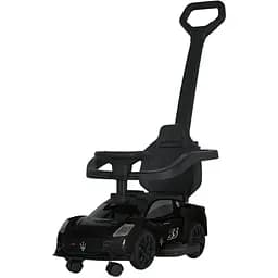 Дитяча каталка-толокар 2 в 1 Bambi M 5106-2 з батьківською ручкою чорний