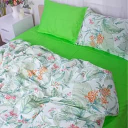 Підковдра на блискавці MirSon Natural flowers 22-1355, сатин, 110х140 см, різнокольорова - мініатюра 4