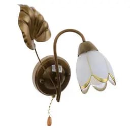 Бра Brille LK-192W/1 E14 настінне накладне з вимикачем флористика