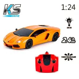 Автомобіль на радіокеруванні LAMBORGHINI AVENTADOR LP 700-4 KS DRIVE 124GLBO світяться фари - мініатюра 3