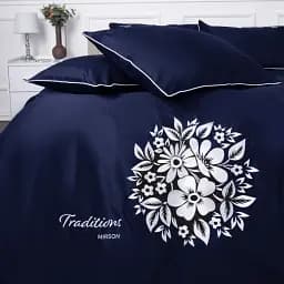 Наволочка MirSon Сатин Elit 4052 Ocean Traditions 50х70 см темно-синя (2200010538045) - мініатюра 3