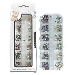 Набор страз для маникюра Aoyasiyue Nail Decoration ассорти 12 шт. №4 Хамелеоны