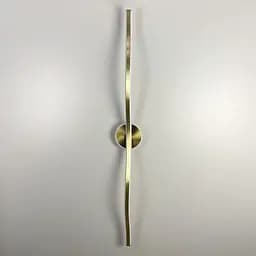 Латунне видовжене хвилеподібне бра 100 см 4000K Арт. WB 31/1000 AB Line F