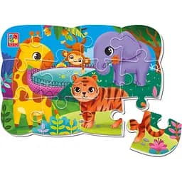 Магнитные пазлы Vladi Toys Зоопарк 12 элементов (VT3205-90)