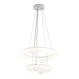 Люстра стельова LED Levistella 797MD6002 (500+330), 80W, діаметр 330+500 мм, три режими світла, пульт, сучасний стиль - мініатюра 3