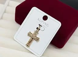 Хрестик із медичного золота біжутерія кулон Xuping гіпоалергенний підвісок під золото прикраса