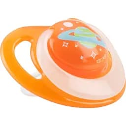 Пустушка Nuby Ортодонтична світиться в темряві 0-6 міс. помаранчева (5788SOSMorng)