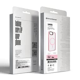 Чехол для Apple iPhone 16e/17e, Uniq MagCase, розовый, противоударный, панель-накладка с MagSafe, ударопрочный TPU+PC, с магнитом MagSafe, поддержка полноценной беспроводной зарядки, ArmorStandart (ARM83871) - мініатюра 6