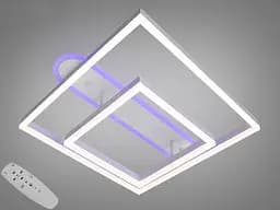 Світлодіодна люстра біла 86 Вт пульт 2 плафони