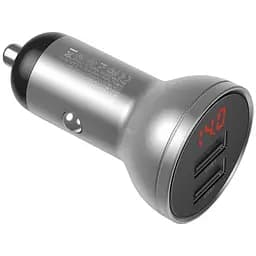 Автомобільний зарядний пристрій Baseus Digital Display Dual USB Car Charger Silver (CCBX-0S) [113777]