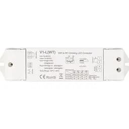 Контролер для світлодіодних стрічок V1-L(WT) 12-48V, 1x15A, Push-Dimm, Tuya, Wi-Fi