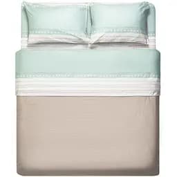 Набір постільної білизни 1,5сп Ardesto Gloria, 160х220см, 100% бавовна, сатин, смужки, коричневий (ART1622RB)