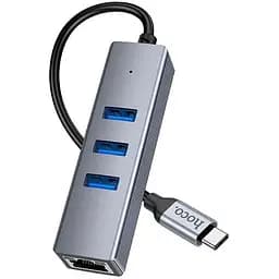 Адаптер Hoco Ethernet HB34 Usb на 4 порта (3 Usb 3.0x3 + RJ45)