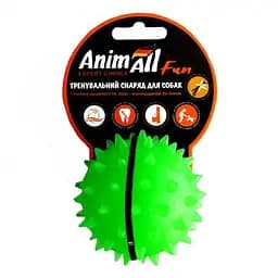 Игрушка AnimAll Fun мяч каштан для собак 7 см зеленая