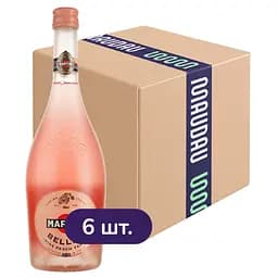 Упаковка винного напою Martini Bellini рожевий солодкий 4.5 л (0.75 л х 6 шт.)