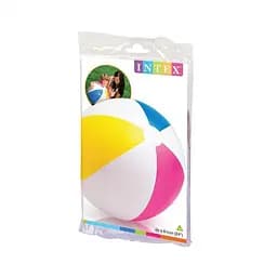 М'яч надувний пляжний Intex різнобарвний 61 см - мініатюра 3