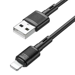 Кабель Hoco X83 Victory USB to Lightning 1 метр чорний (6931474770868)