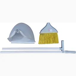 Совок для прибирання Zambak Plastik та щітка з довгими ручками сірий (ZP-129g) - мініатюра 4