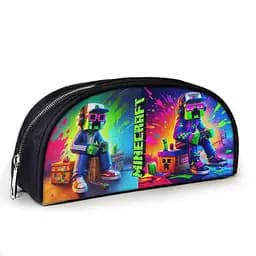 Пенал школьный Minecraft Крипер 23х10х8 см с принтом для мальчика (02853)