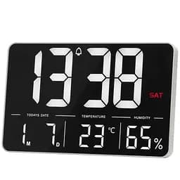 Часы электронные настенные и настольные LOSSO GRAND WC-600 Будильник с пультом White (18967)