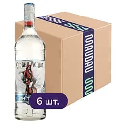 Упаковка рому Captain Morgan White 37.5% 6 л (1 л х 6 шт.)