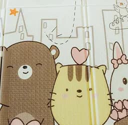 Дитячий двосторонній складний килимок Poppet Спальні малюки та Чарівне місто, 180x150x1 см (PP011-150) - мініатюра 5