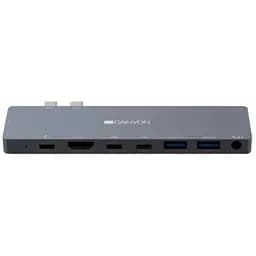 Док-станція для ноутбука Canyon Docking Station with 8 port, 1*Type C PD100W+2*Type-C (CNS-TDS08DG)
