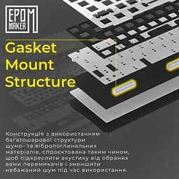 Клавіатура Epomaker Shadow-X Wisteria Linear White механічна бездротова (SHX-W-WL) - мініатюра 17