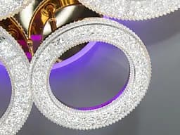 Люстра стельова LED Diasha 2203/2+2G, 75W, 3200K-6500K, акрил, сучасний стиль, з пультом, для дому - мініатюра 5