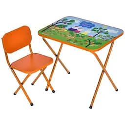 Дитячий столик Bambi M 5963-7 Свинка Пеппа складний зі стільчиком овочі-фрукти