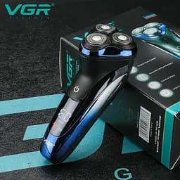 Електробритва VGR V-387 роторна з водонепроникним корпусом XPRO чорно-синя (44261-V-387_479) - мініатюра 5