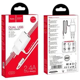 Адаптер HOCO Type-C cable Real power C82A |2USB, 2.4A| - мініатюра 4
