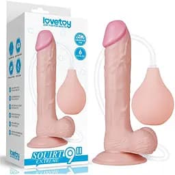 Фаллоимитатор с эякуляцией LoveToy Squirt Extreme 23 см телесный