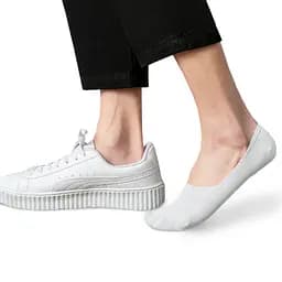 Бесшовные дышащие следы с силиконом ORGANIC cotton JILL ANTONY 38-40 women's арт. 31001 39-41, Хлопок, Белый