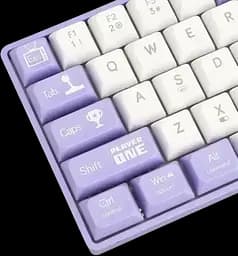 Механічна дротова клавіатура AJAZZ AK680 / Hot-Swap / Brown Switch / White Purple - мініатюра 4