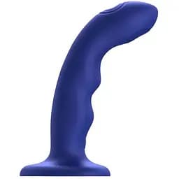 Вібратор Strap-On-Me Tapping Dildo Wave M 15.7 см синій