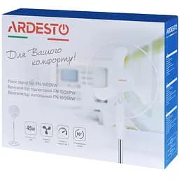 Вентилятор Ardesto підлоговий 40 см 45 Вт білий (FN-1608RW) - мініатюра 7