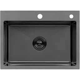 Кухонна мийка Kroner KRP Schwarze - 5843HM ​​PVD (3,0/1,0 мм) (CV022794)