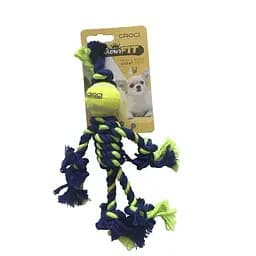 Игрушка для собак малых пород канатный человечек с мячом 25 см. Croci