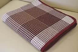 Покривало бавовняне Vladi 140х200 бежево-бордове (1150)