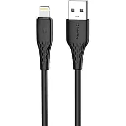 Кабель ColorWay USB - Lightning (M/M), textured PVC, 3А, 1 м, Black (CW-CBUL094-BK)