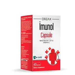Бета-глюкан 1,3/1,6 та вітамін C Orzax Imunol Capsule, 40 капсул для підтримки імунної системи
