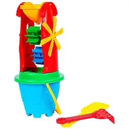 Набор для игры с песком Technok Toys 2742 мельница, ведерко, лопатка, грабельки