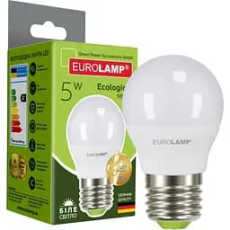 Светодиодная лампа Eurolamp LED Ecological Series, G45, 5W, E27, 4000K (LED-G45-05274(P))