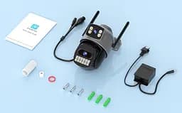 Вулична WiFi IPкамера Besder A22Y  10Мп 2 незалежних об'єктиви чорна WiFi 2.4ГГц і 5ГГц - мініатюра 2