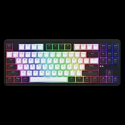 Клавіатура бездротова Hator Rockfall 3 Orange Switch US RGB Black (HTK850)
