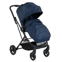 Коляска прогулочная детская 66916 JOY Liliya цвет СИНИЙ, футкавер, в коробке (6989186360020)