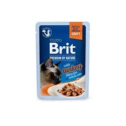 Корм вологий Brit Premium Delicate Fillets in Gravy Turkey для кішок філе в соусі індичка 85 г