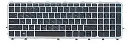 Клавіатура для ноутбука HP Envy (15-j000, Envy 15T-J, Envy 15Z-J, Envy 17-J, Envy 17T-J) з підсвічуванням (Light) Black, (Silver Frame)